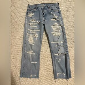 Levi’s destroyed denim